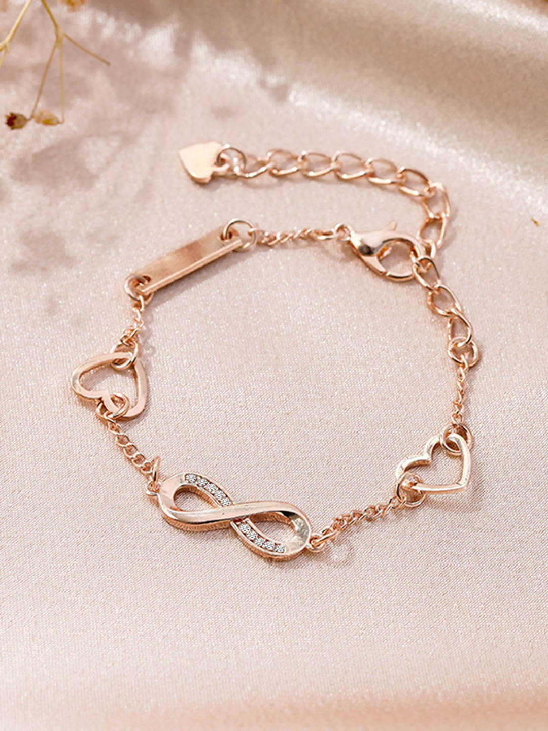 

Peora Gold Plated Charm Bracelet, Rose gold