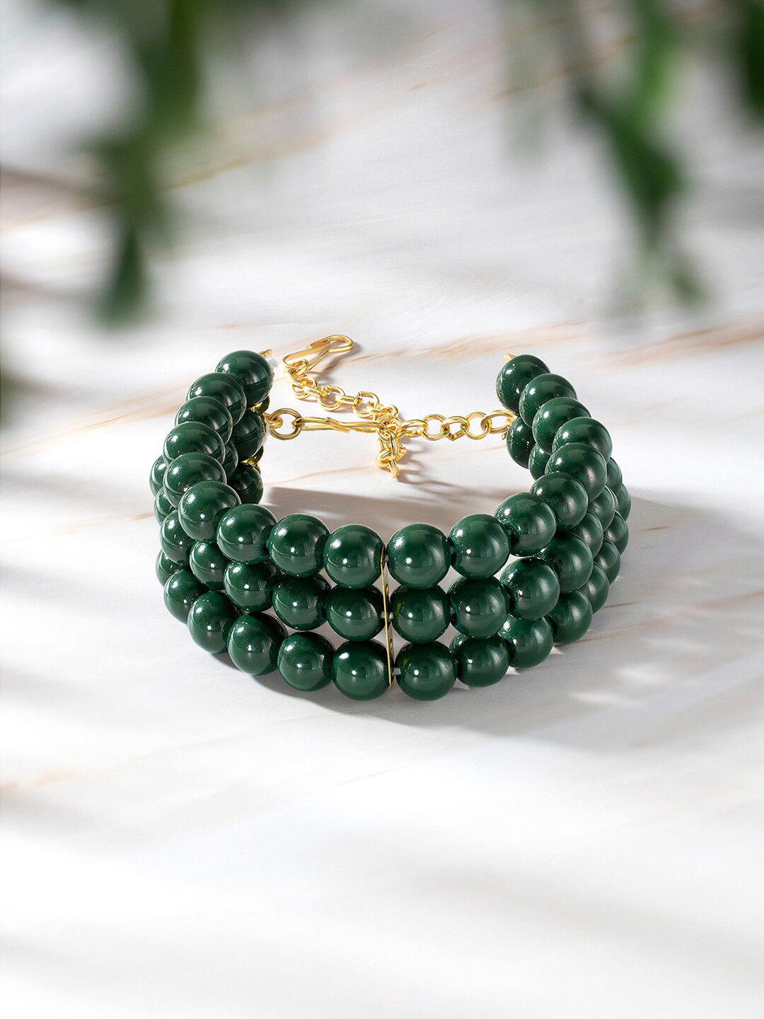 

Peora Gold-Plated Beaded Wraparound Bracelet