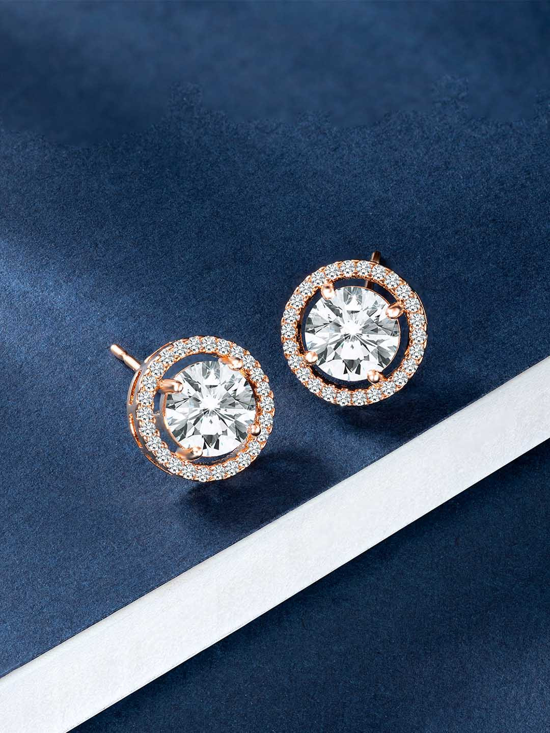 

Peora Contemporary Studs Earrings, Rose gold