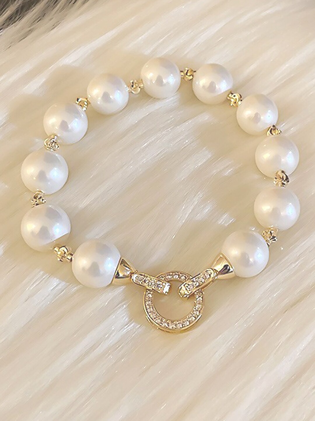 

Peora Gold-Plated Beaded Charm Bracelet