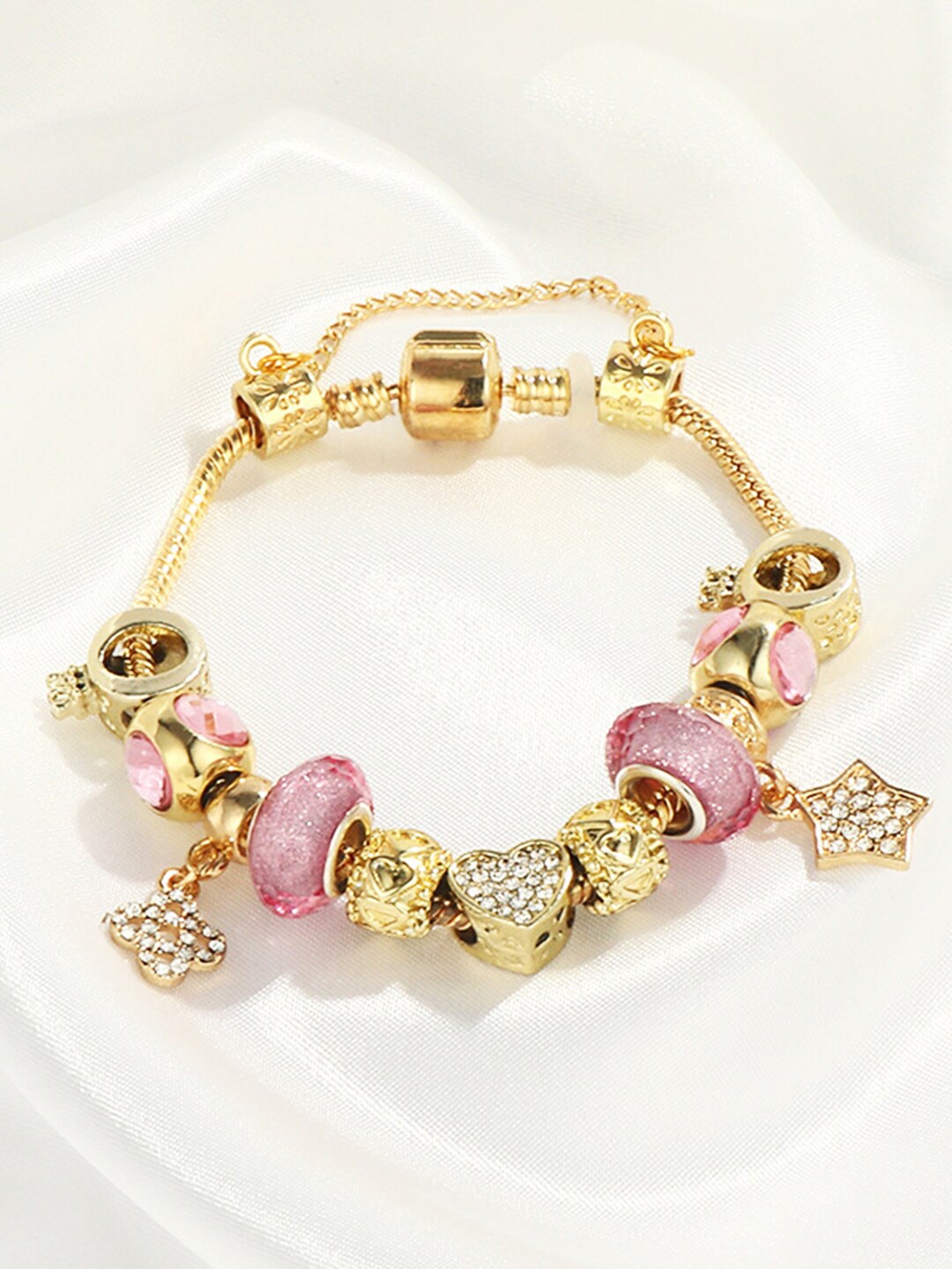 

Peora Women Gold-Plated Charm Bracelet