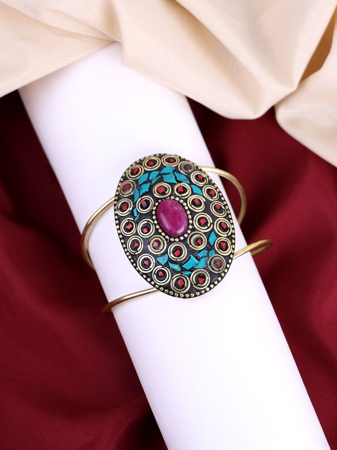 

PANASH Women Gold-Plated Multi Color Bracelet