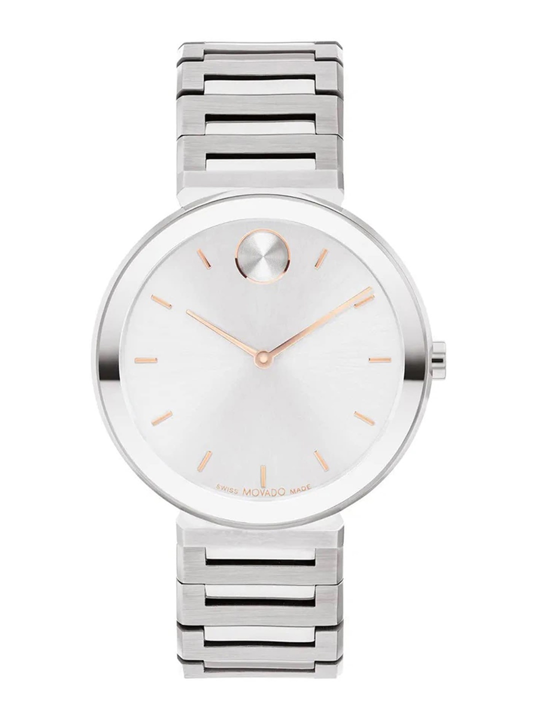 

MOVADO Women Stainless Steel Bracelet Style Straps Analogue Watch 3601090, Silver