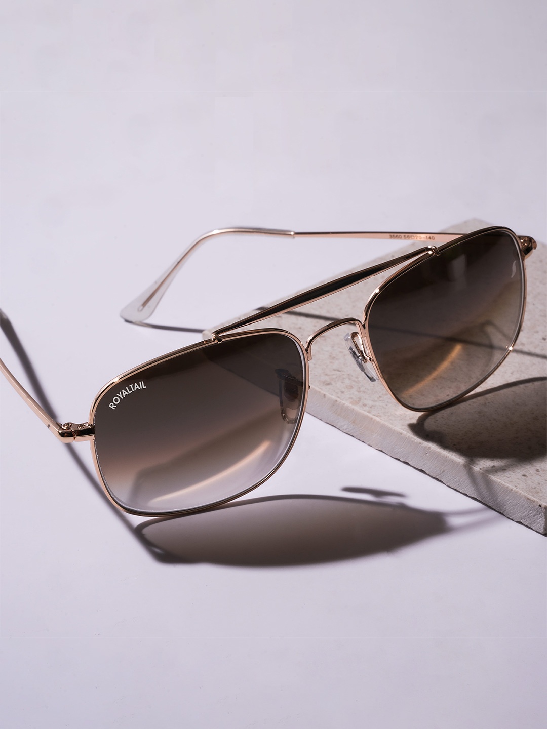 

ROYALTAIL Unisex Square Sunglasses With UV Protected Lens RT-SUNG-026, Brown