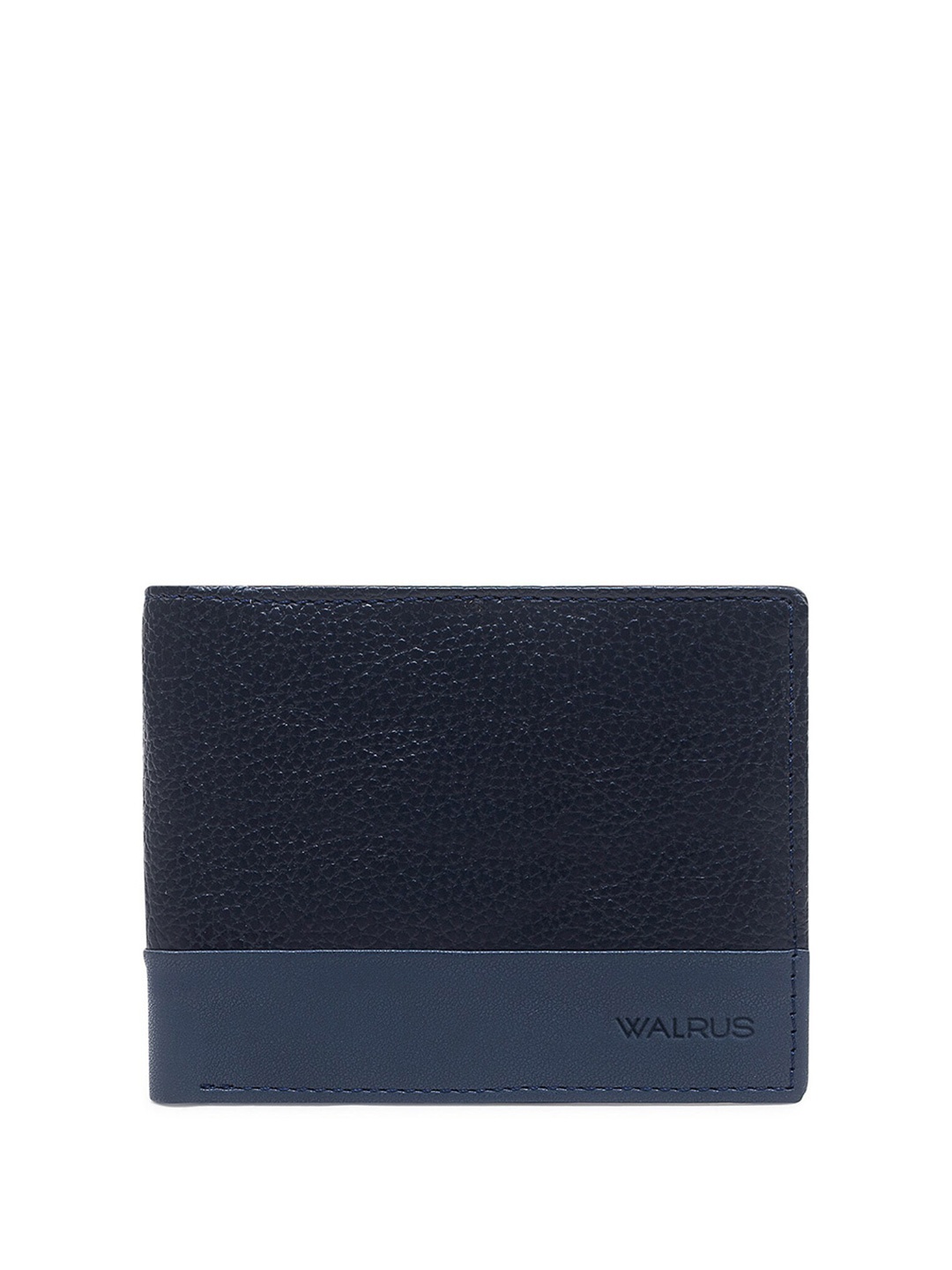 Walrus Men Two Fold Wallet with SIM Card Holder, Blue