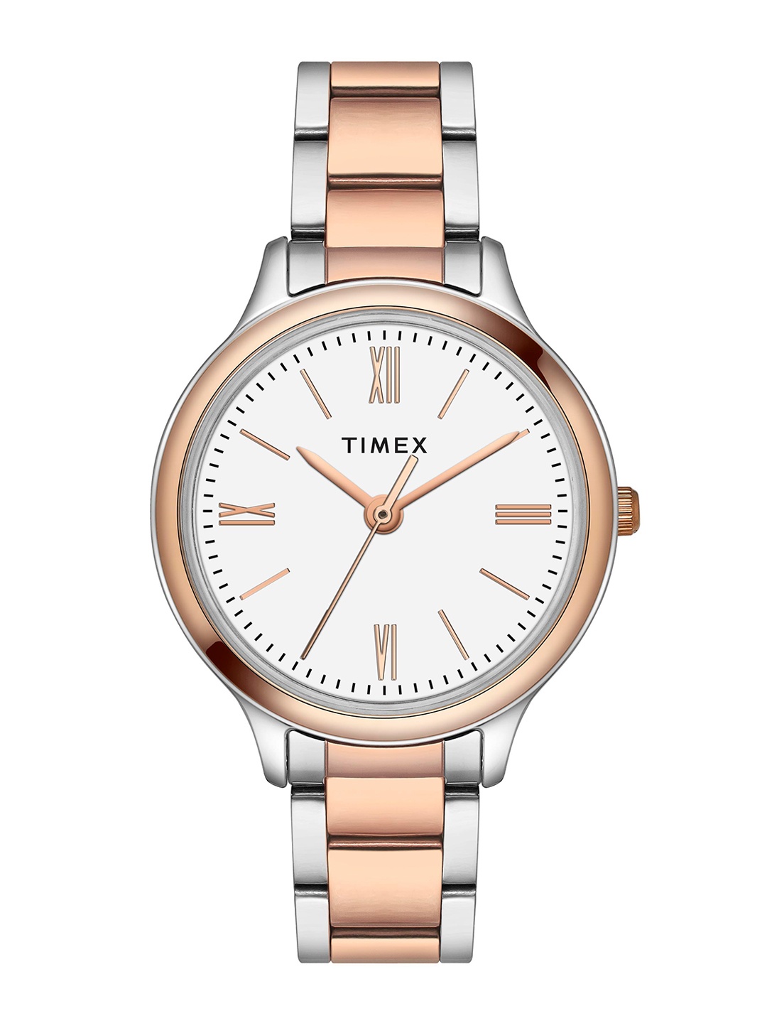 

Timex Women Brass Dial & Stainless Steel Straps Analogue Watch TWTL121SMU03, White