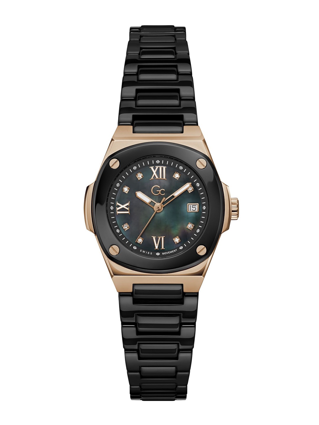 

GC Women Ceramic Straps Analogue Watch Z12008L2MF, Black