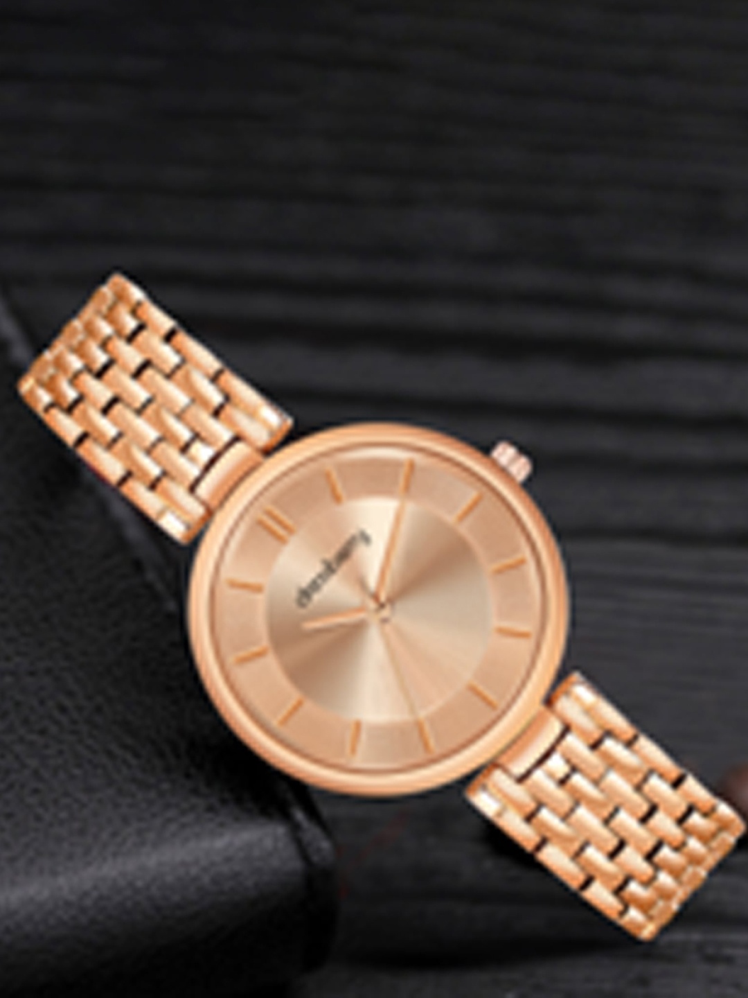 

DressBerry Rosegold Toned Women Brass Dial Round Analogue Watch DB-023-Rosegold, Rose gold