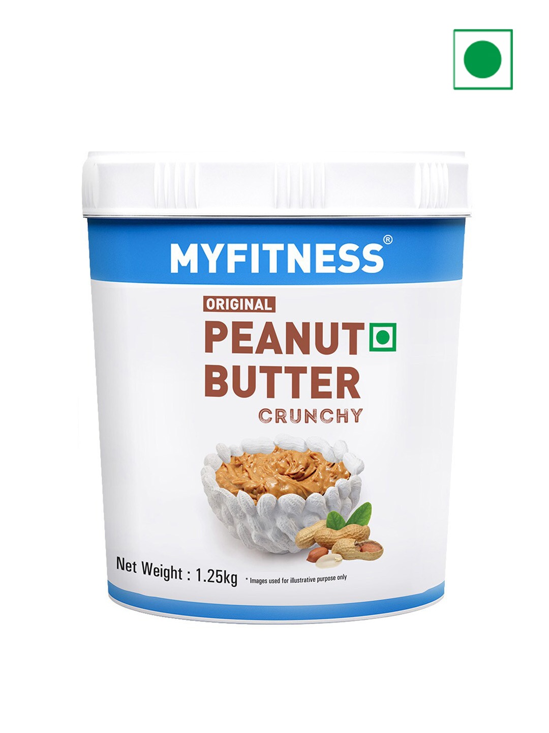 

MyFitness Peanut Butter Original Peanut Butter Crunchy-1.25 Kg, Blue