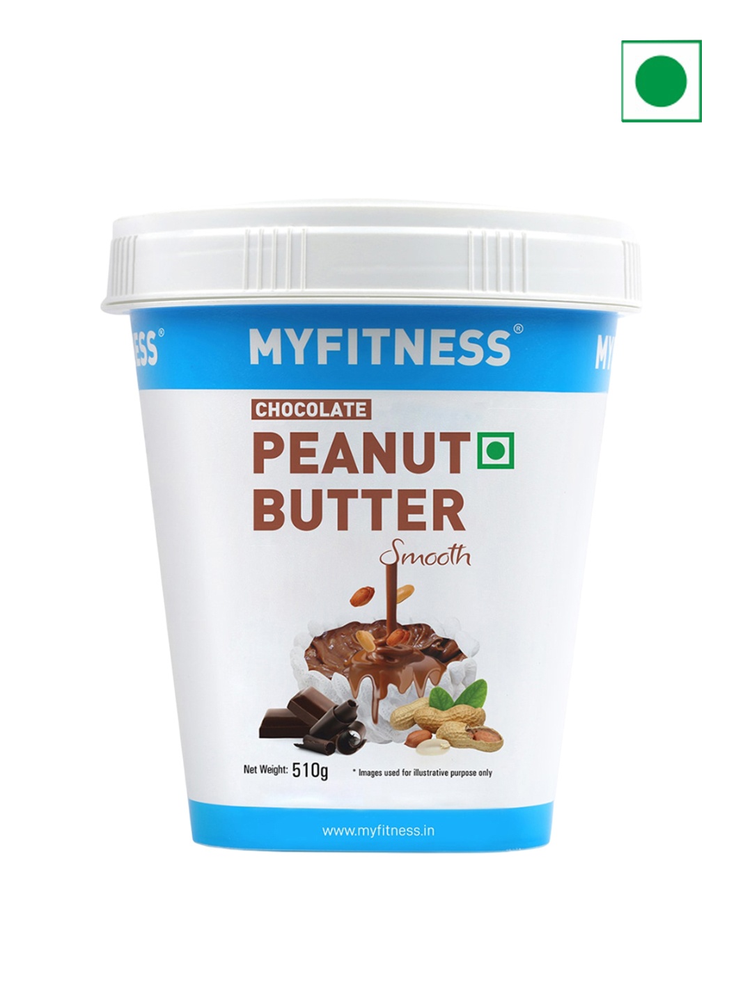 

MyFitness Peanut Butter Chocolate Peanut Butter Smooth 510 G, Blue