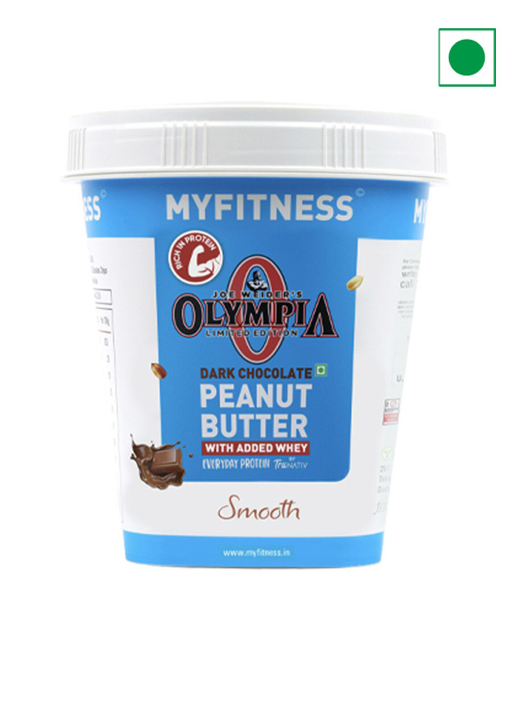 

MyFitness Peanut Butter High Protein Dark Chocolate Peanut Butter Smooth- 510 gm, Blue