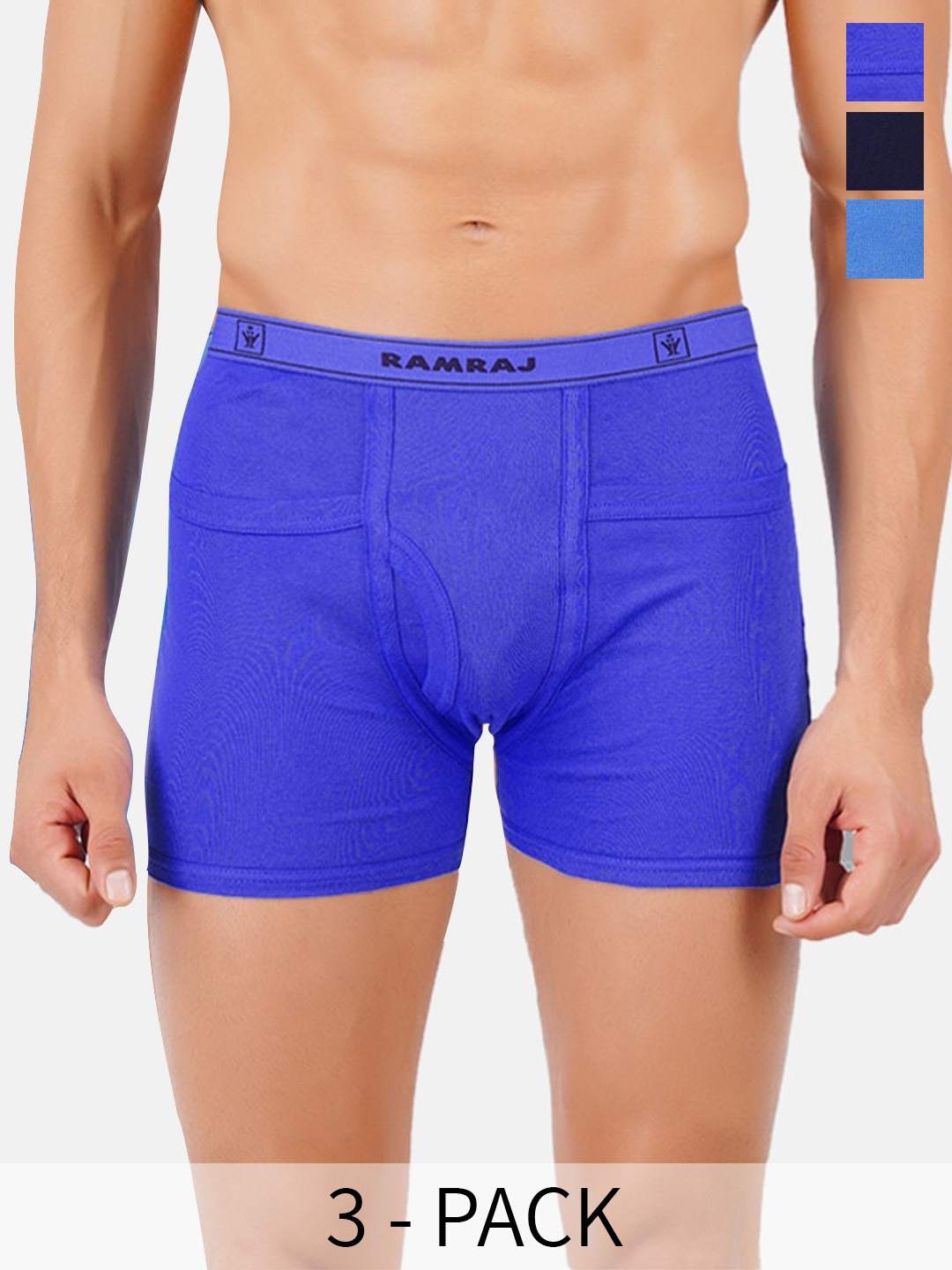 

Ramraj Pack Of 3 Assorted Pocket Trunks IMAXRIBCPTOET3P