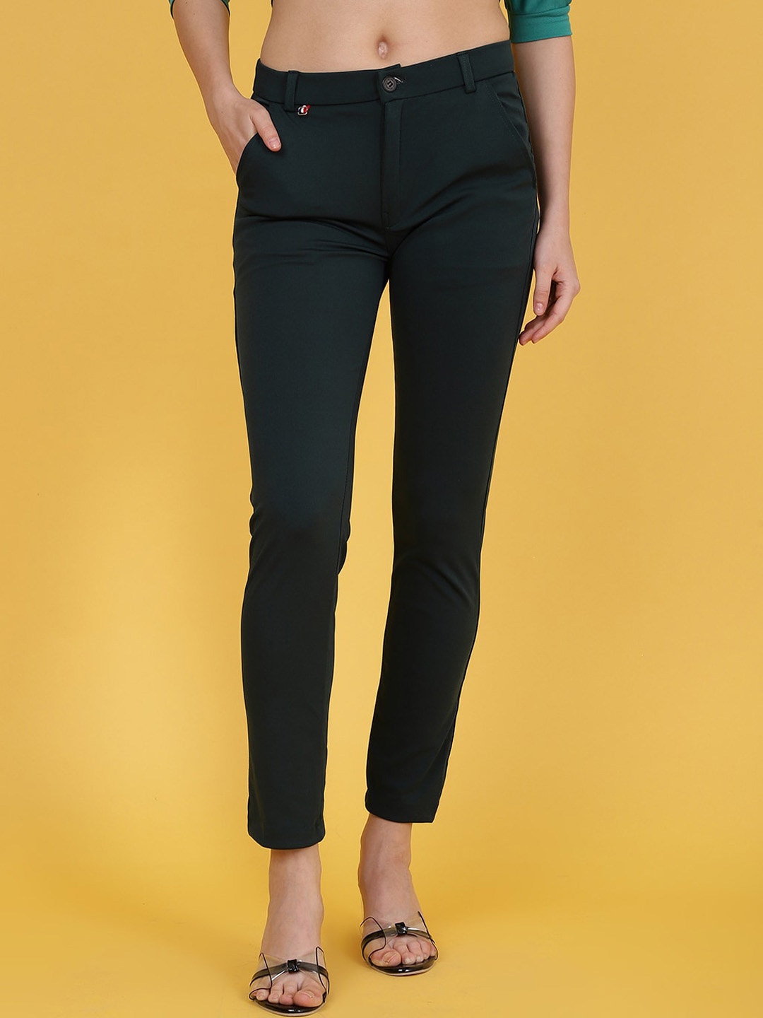 

Wool Trees Mid-Rise Regular Trouser, Green