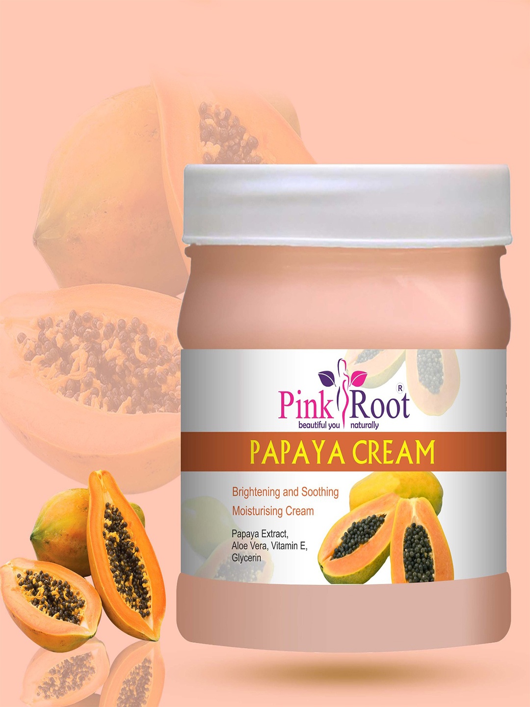 

Pink Root Papaya Moisturising Cream - 500 ml, White