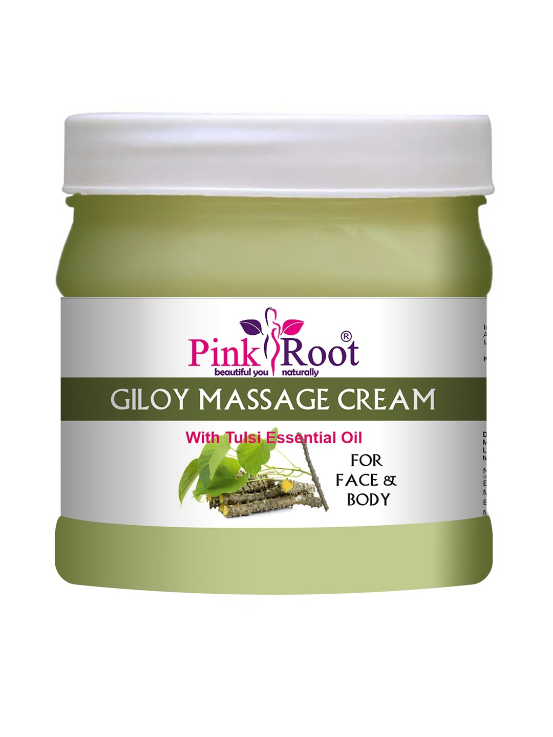 

Pink Root Giloy Massage Cream With Tulsi Essential Oil - 500ml, White