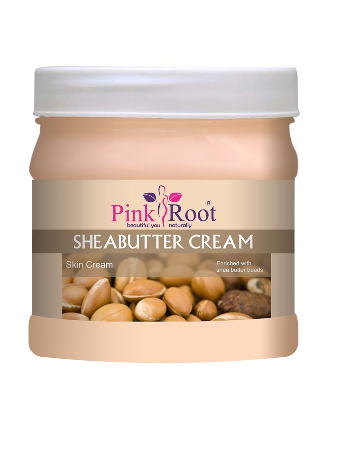 

Pink Root Shea Butter Cream With Shea Butter Beads - 500ml, White