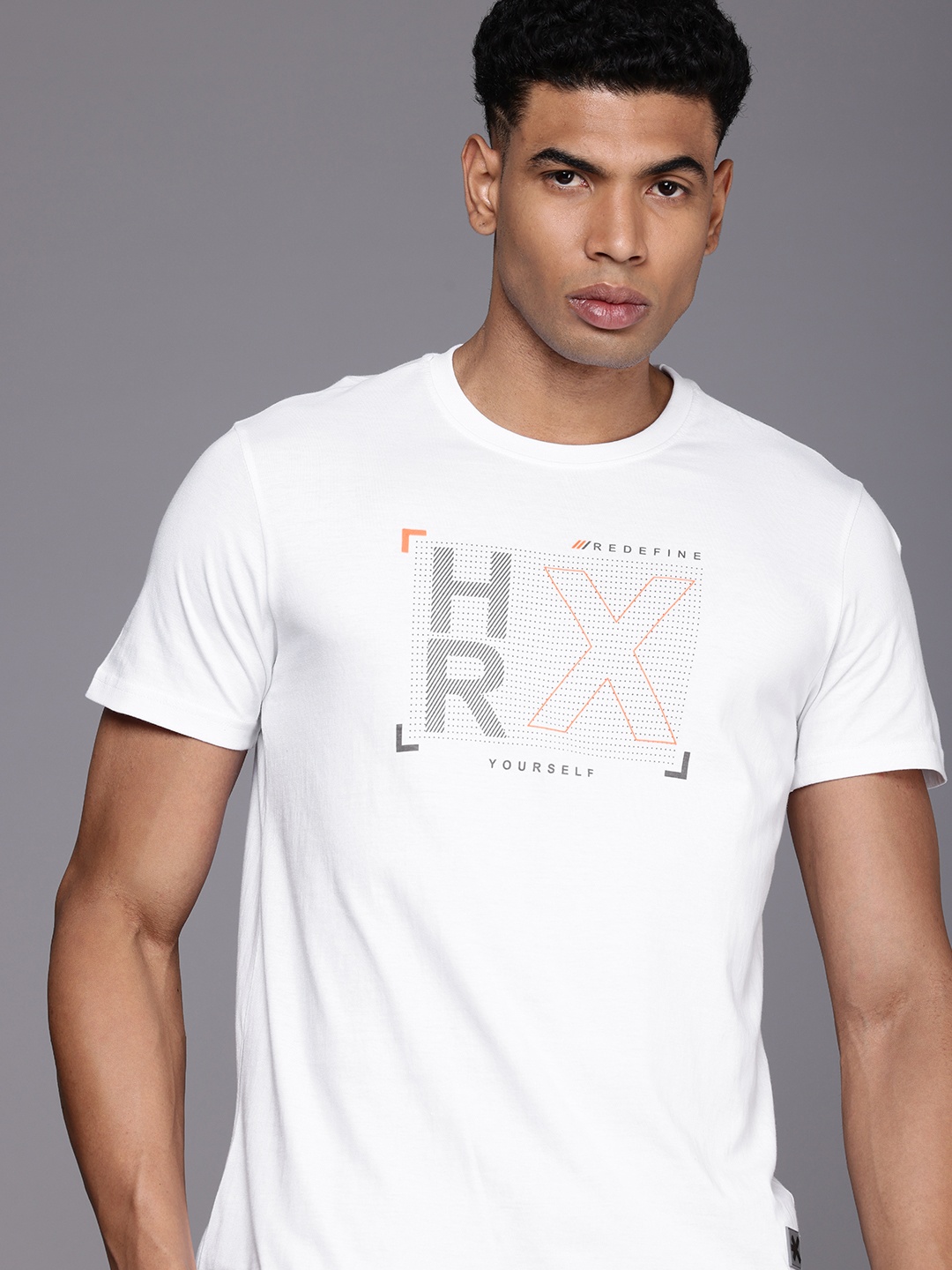 

HRX by Hrithik Roshan Men Lifestyle Typography Printed Pure Cotton T-shirt, White