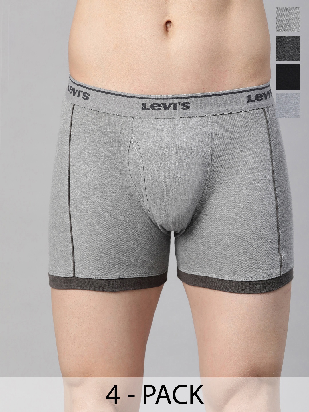 

Levis Pack Of 4 Mid-Rise Cotton Trunks 14447640-1-9260937, Assorted