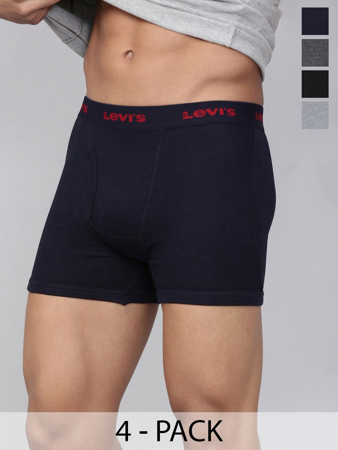 

Levis Pack Of 4 Mid-Rise Cotton Trunks 9260937-1-20088730, Assorted