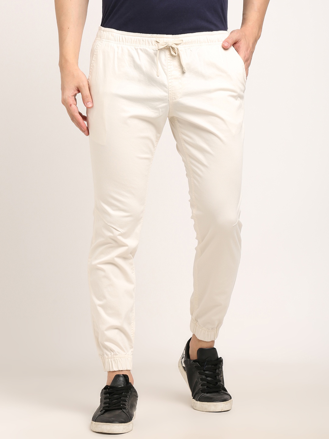 

Indian Terrain Men Urban-C Tapered Fit Joggers, Off white