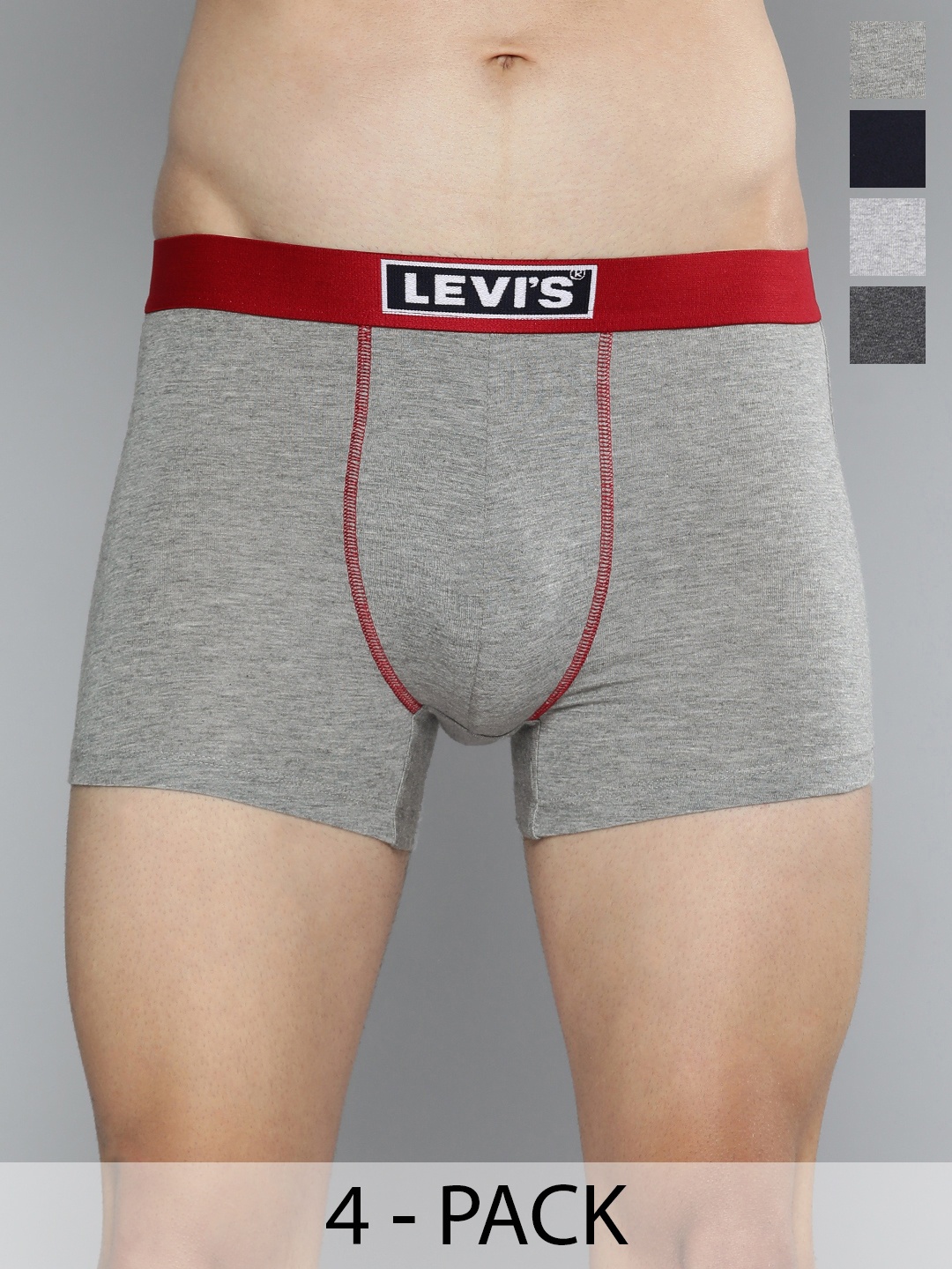 

Levis Pack Of 4 Mid-Rise Cotton Trunks 9261047-1-14933390, Assorted