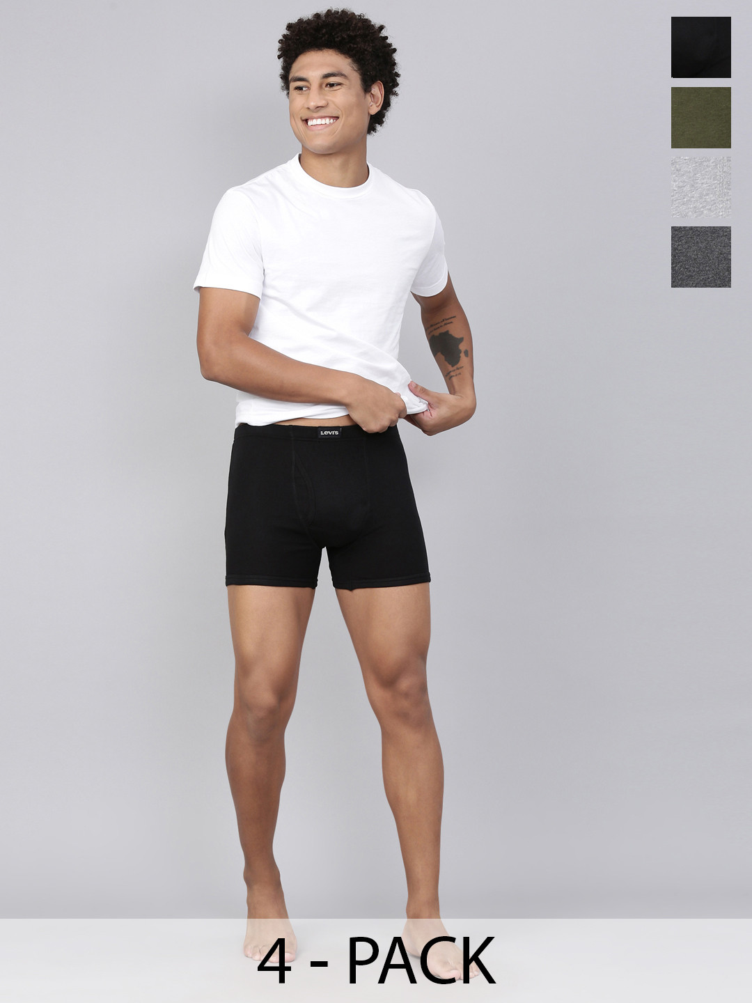 

Levis Pack Of 4 Mid-Rise Cotton Trunks 9261047-1-22991004, Assorted
