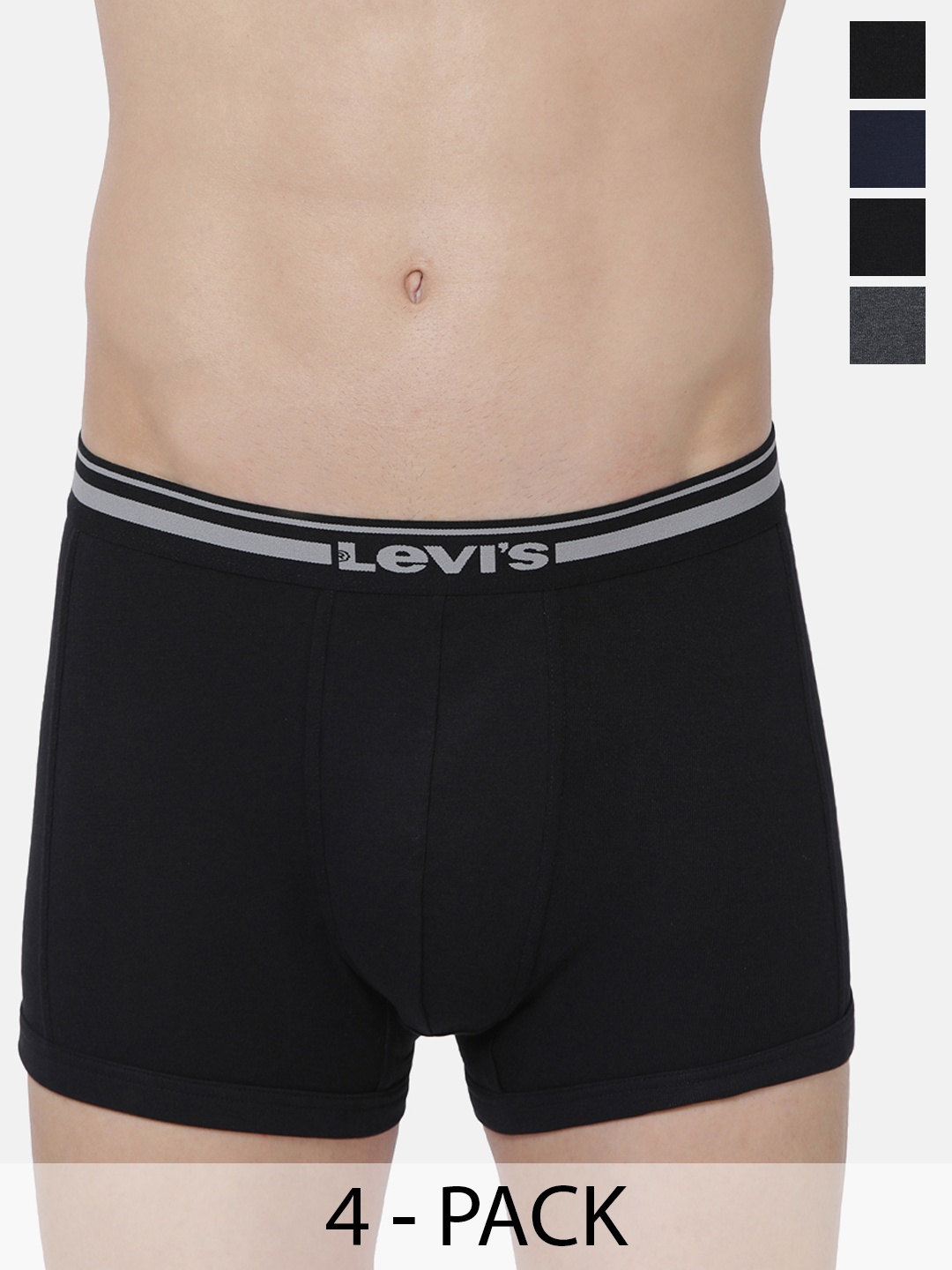 

Levis Pack Of 4 Mid-Rise Cotton Trunks 9261237-1-9261049, Black