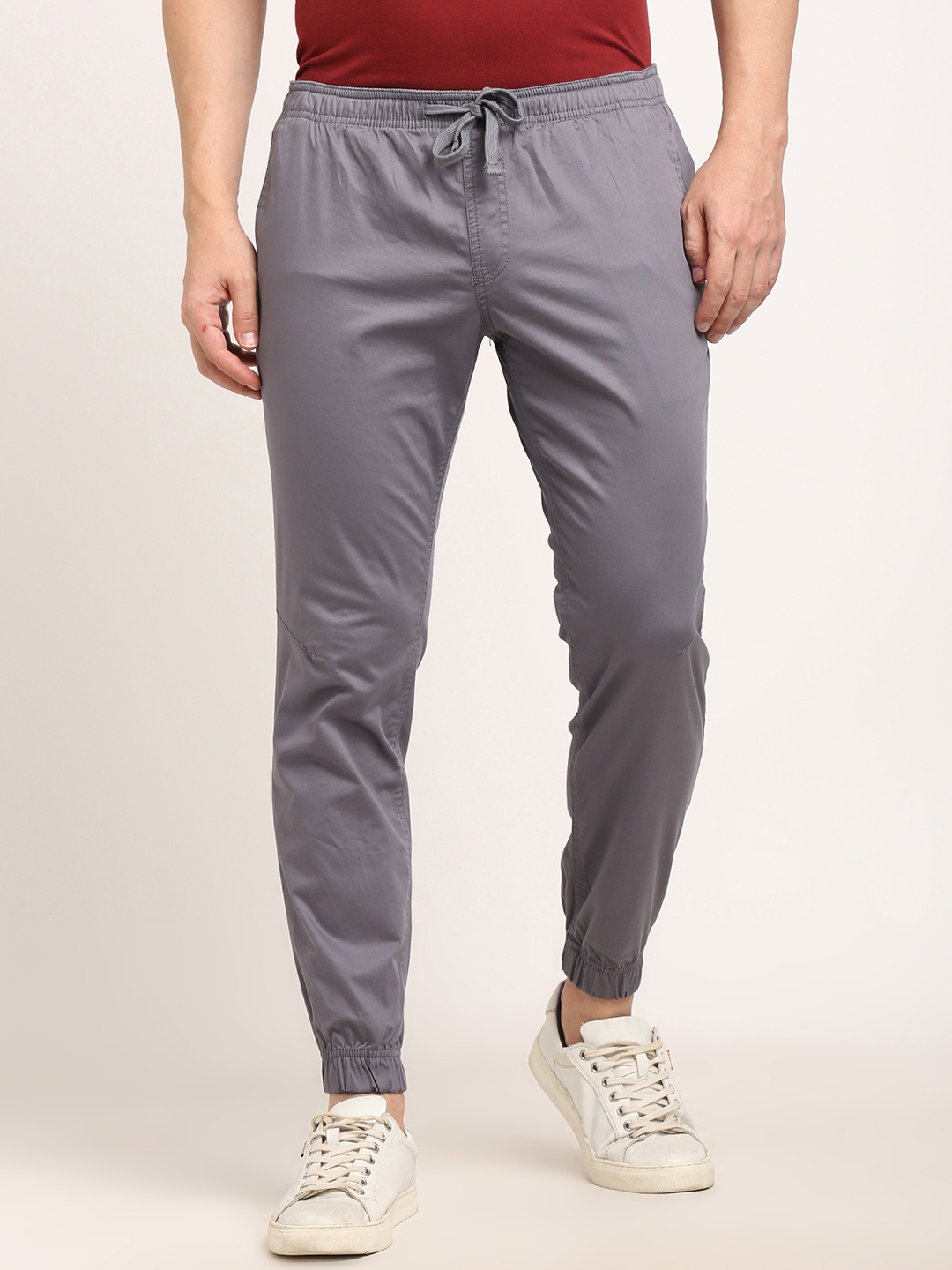 

Indian Terrain Men Urban-C Tapered Fit Joggers, Grey
