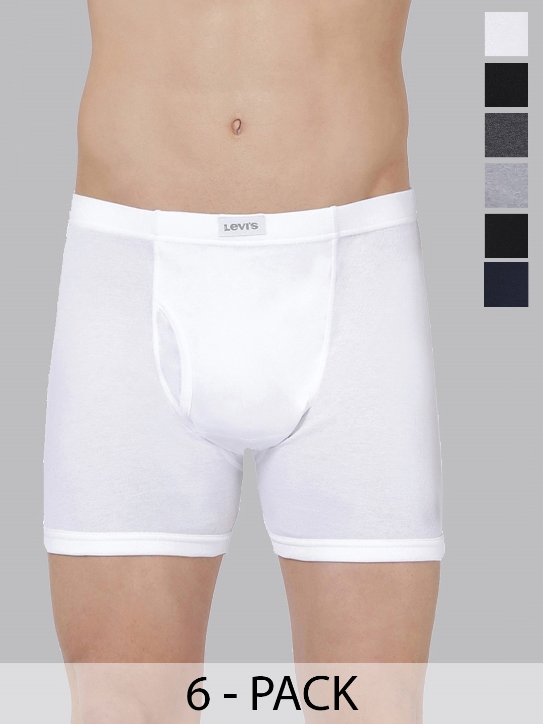 

Levis Pack Of 6 Mid-Rise Cotton Trunks 9261049-1-18412412, Assorted