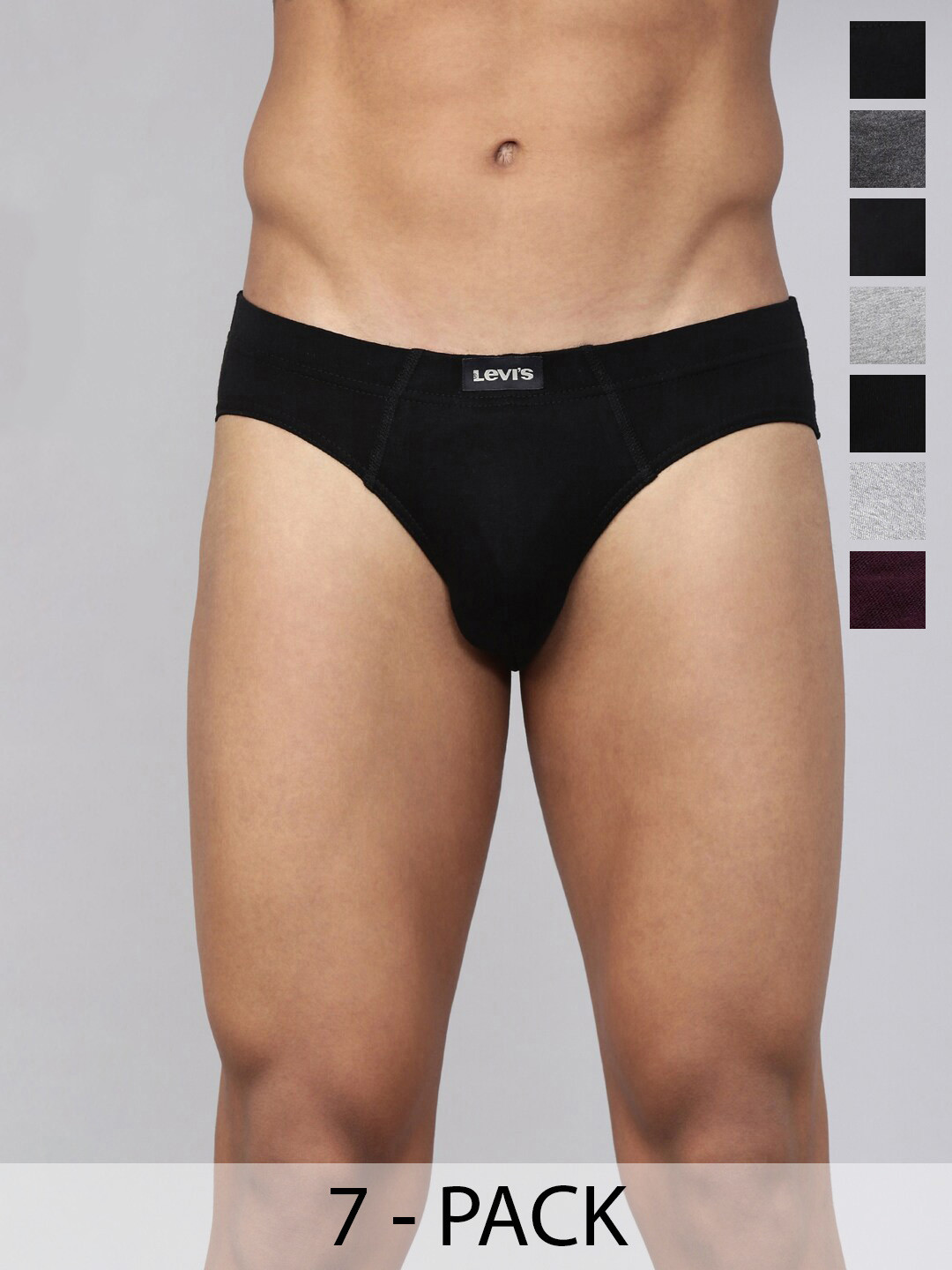 

Levis Pack Of 7 Mid-Rise Cotton Briefs 9261119-1-19523504, Multi