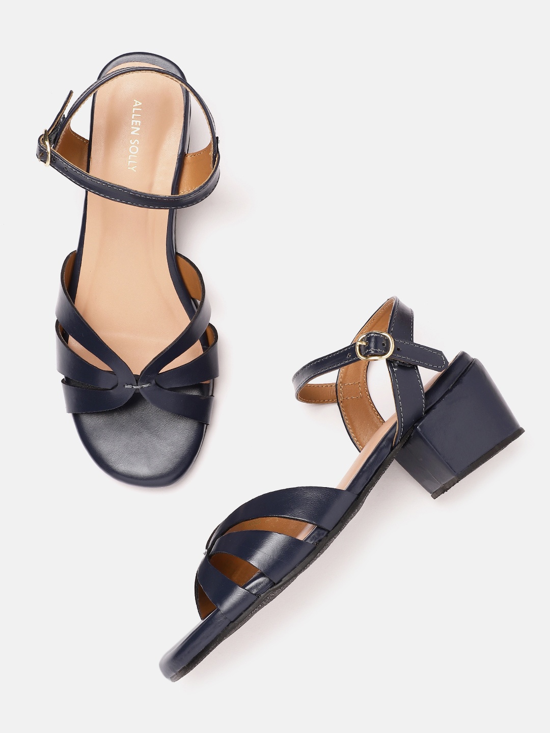 

Allen Solly Open Toe Block Heel, Navy blue