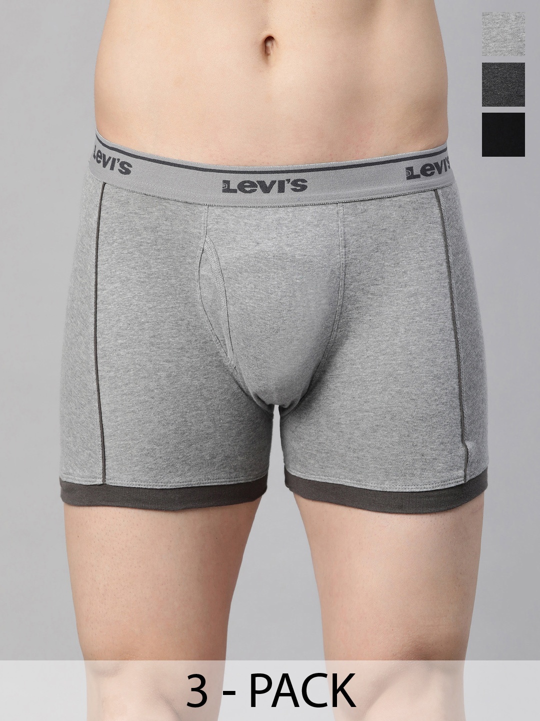 

Levis Pack Of 3 Mid-Rise Cotton Trunks 9261149-1-14447640, Assorted