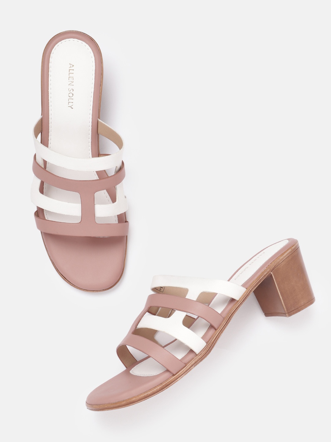 

Allen Solly Colourblocked Block Heel, Pink