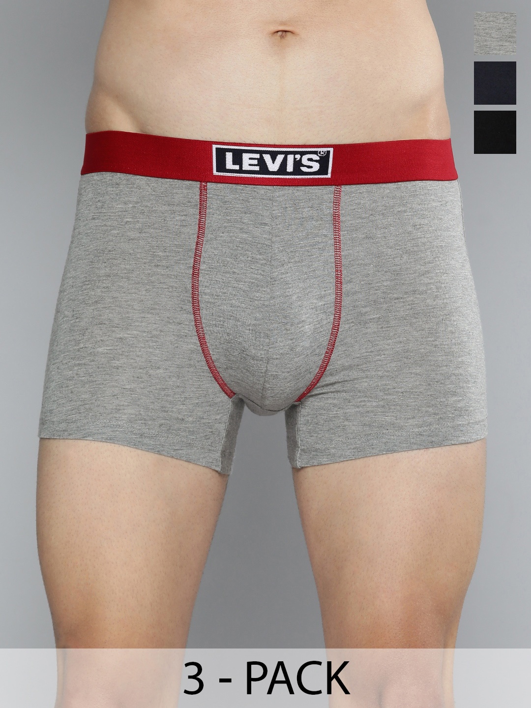 

Levis Pack Of 3 Mid-Rise Cotton Trunks 14933390-1-9261149, Assorted