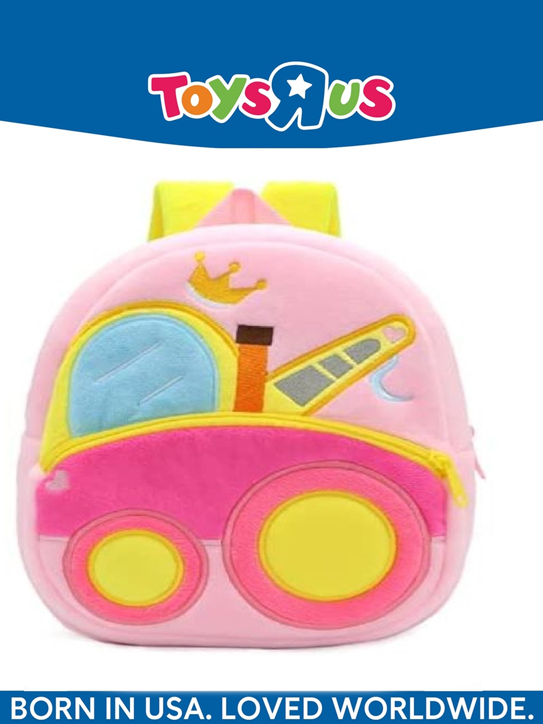 

Animal Alley Kids Bulldozer Cartoon Ergonomic Backpack, Pink