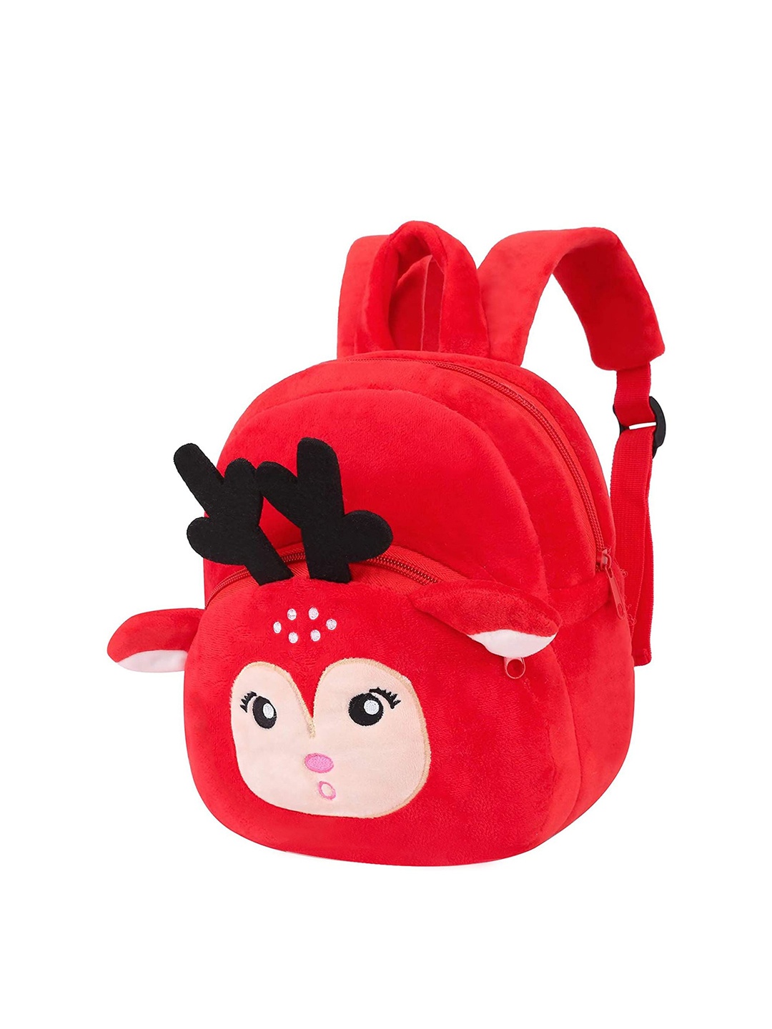 

Animal Alley Kids Deer Cartoon Velvet Backpack, Red