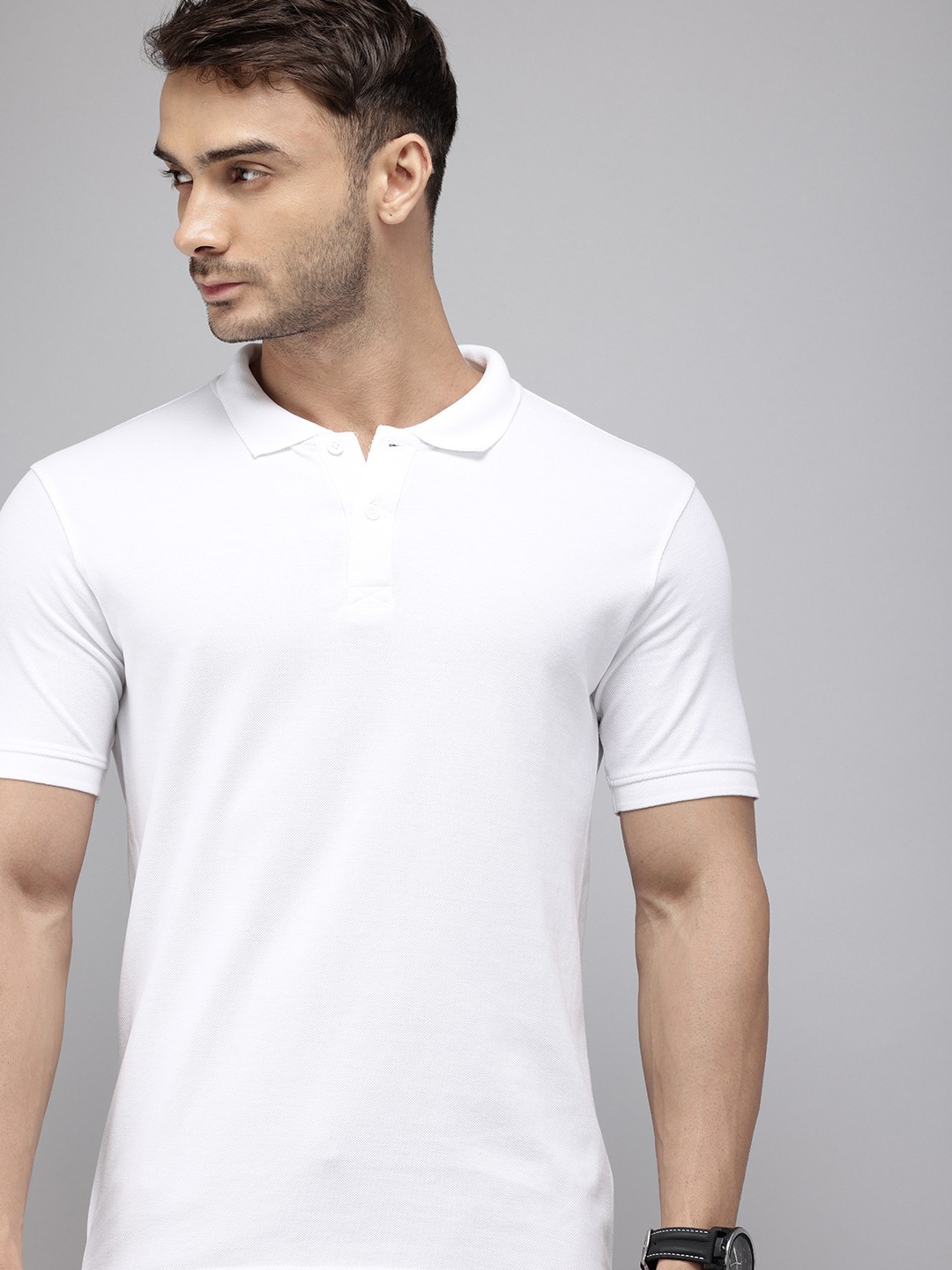 

Wildcraft Polo Collar Pure Cotton Anti Odour T-shirt, White