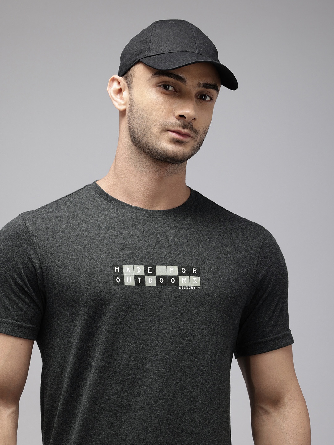 

Wildcraft Typography Printed Sports T-shirt, Grey