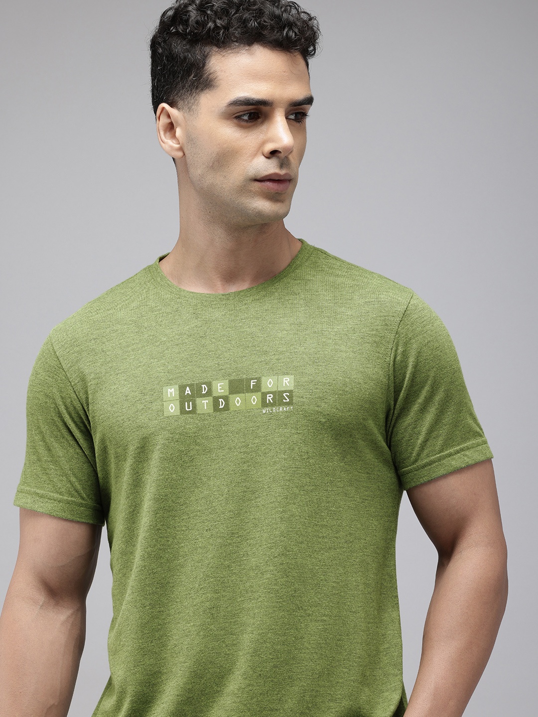 

Wildcraft Typography Printed Sports T-shirt, Green