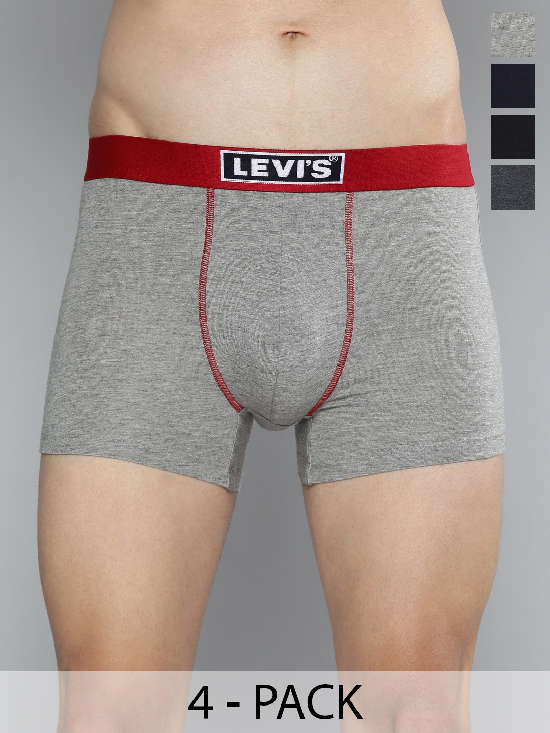 

Levis Pack Of 4 Mid-Rise Cotton Trunks 14933390-1-9261237, Assorted
