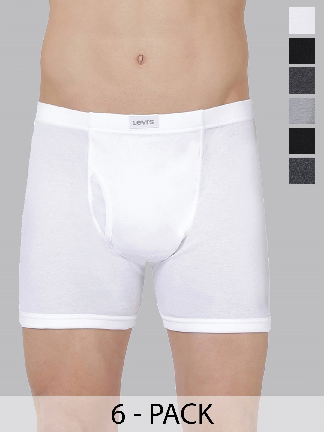 

Levis Pack Of 6 Mid-Rise Cotton Trunks 18412412-1-9261237, Assorted