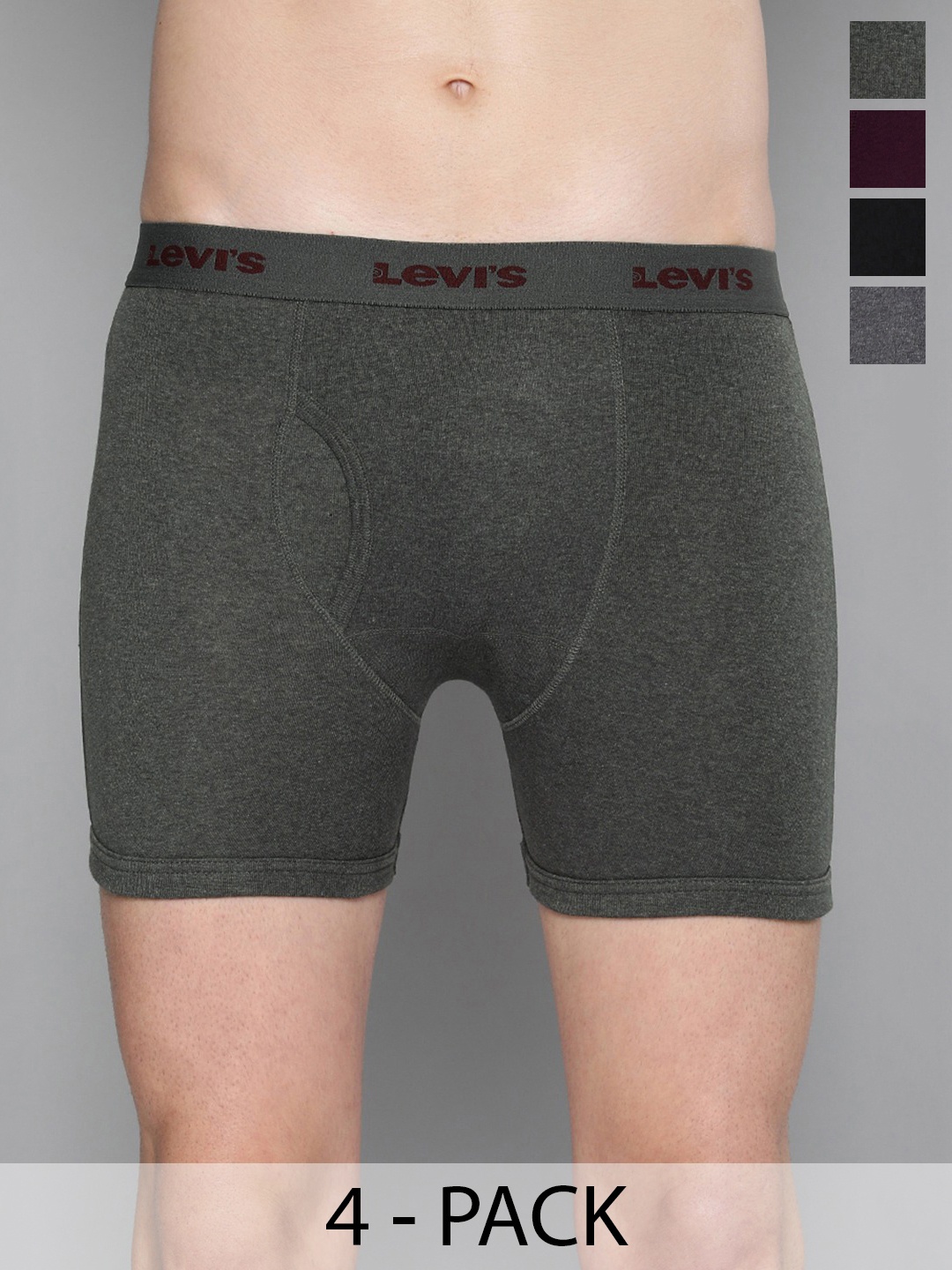

Levis Pack Of 4 Mid-Rise Cotton Trunks 14447646-1-9261263, Assorted