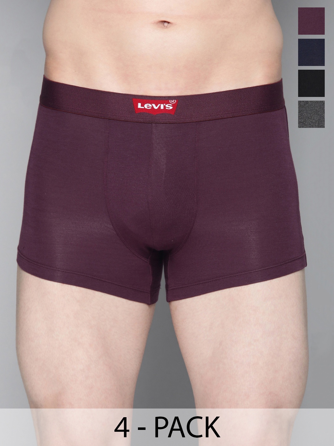 

Levis Pack Of 4 Mid-Rise Cotton Trunks 12032658-1-14933394, Assorted
