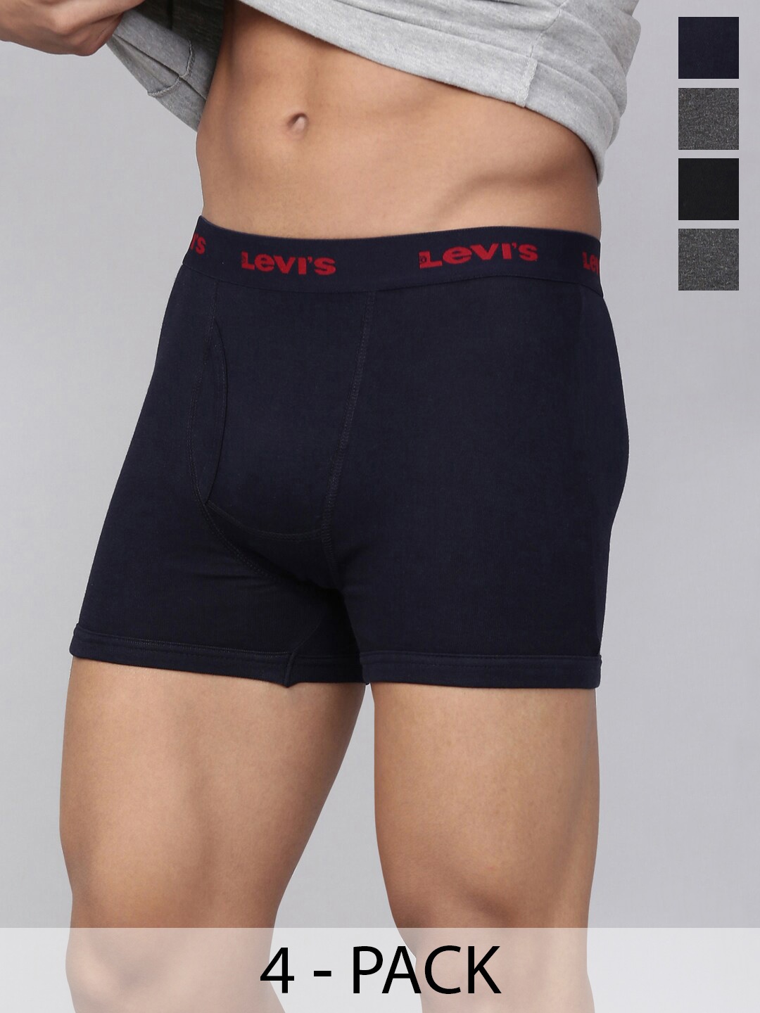 

Levis Pack Of 4 Mid-Rise Cotton Trunks 12032658-1-20088730, Assorted