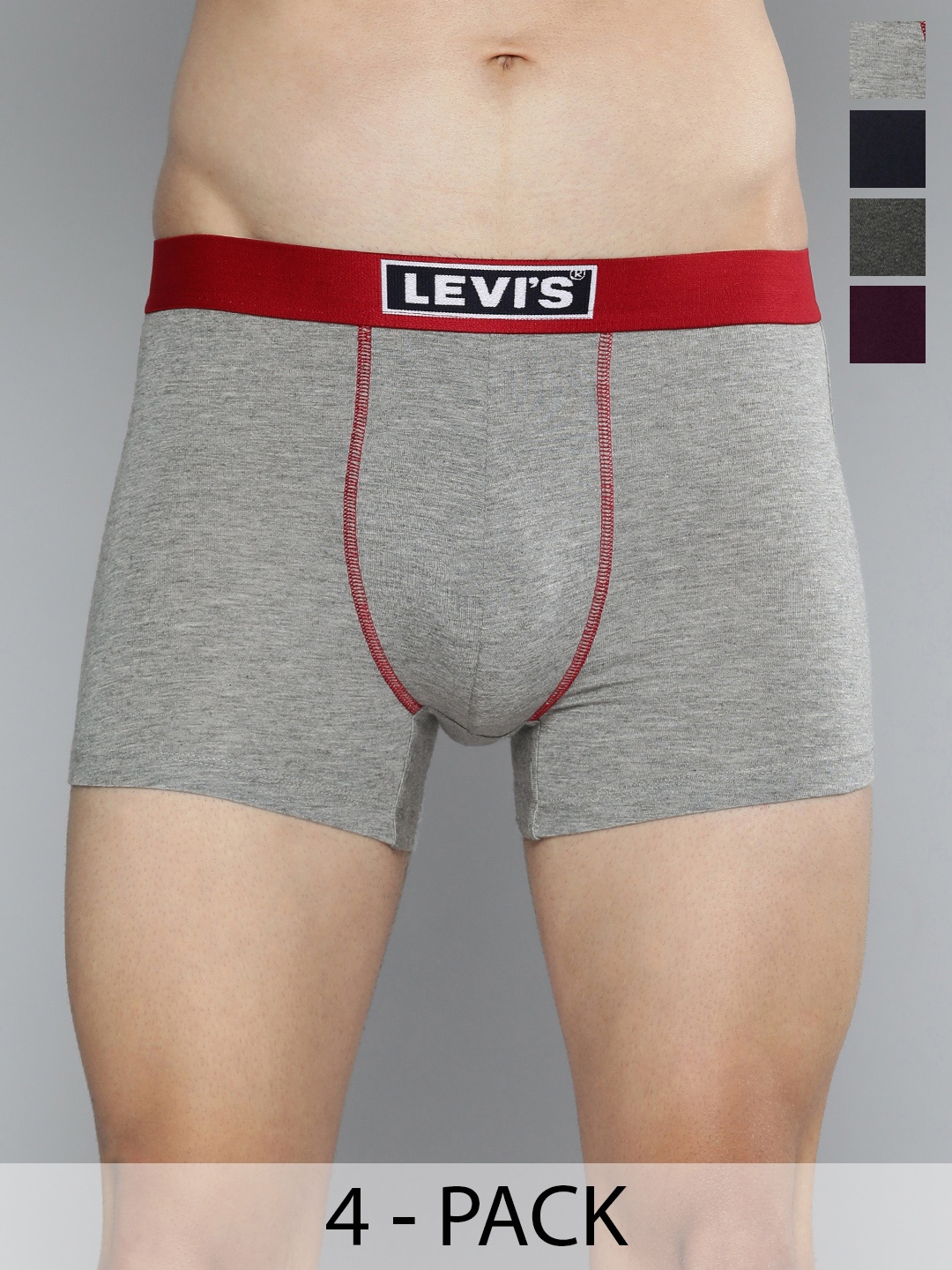 

Levis Pack Of 4 Mid-Rise Cotton Trunks 14447646-1-14933390, Assorted
