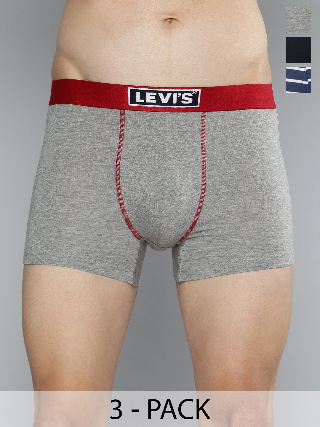 

Levis Pack Of 3 Mid-Rise Cotton Trunks 14461446-1-14933390, Assorted