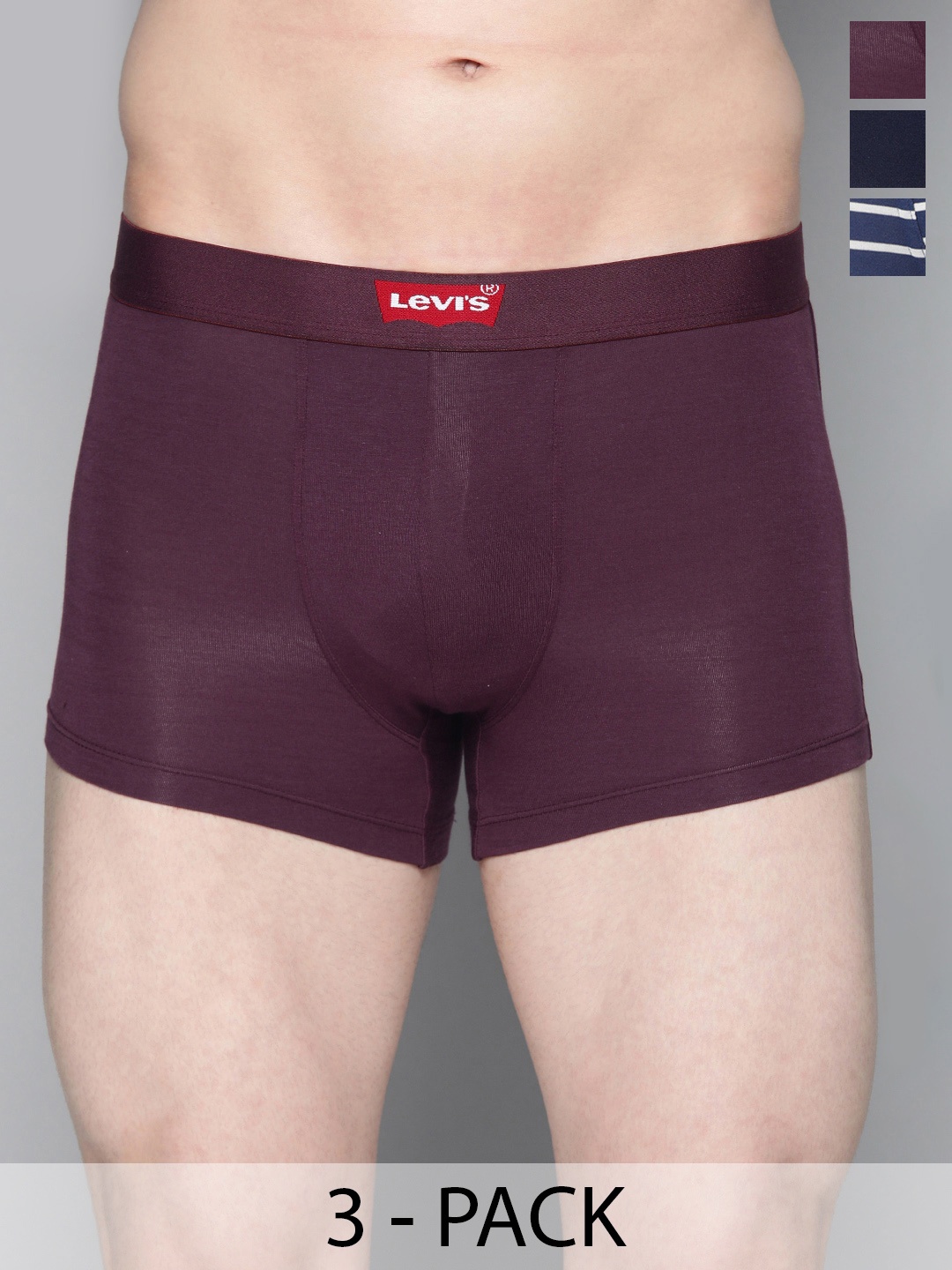 

Levis Pack Of 3 Mid-Rise Cotton Trunks 14461446-1-14933394, Assorted