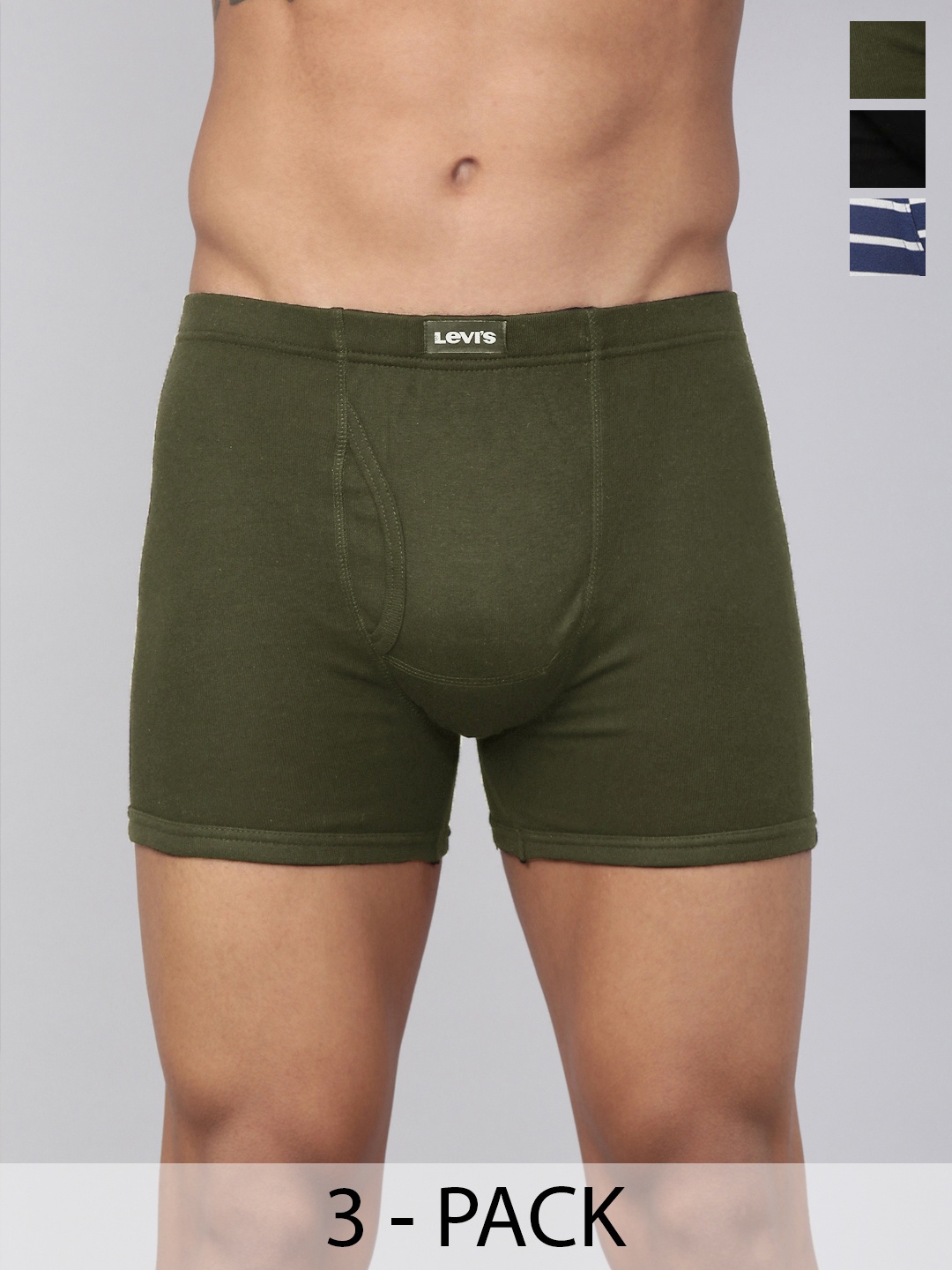 

Levis Pack Of 3 Mid-Rise Cotton Trunks 14461446-1-22991004, Assorted