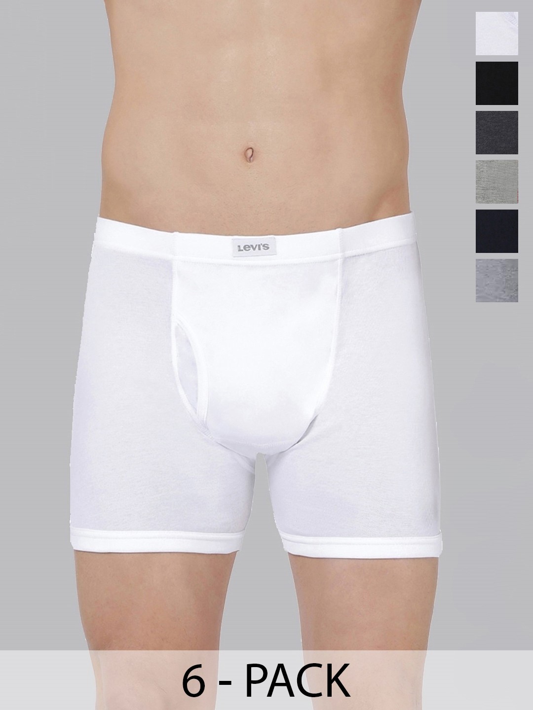 

Levis Pack Of 6 Mid-Rise Cotton Trunks 18412412-1-14933390, Assorted