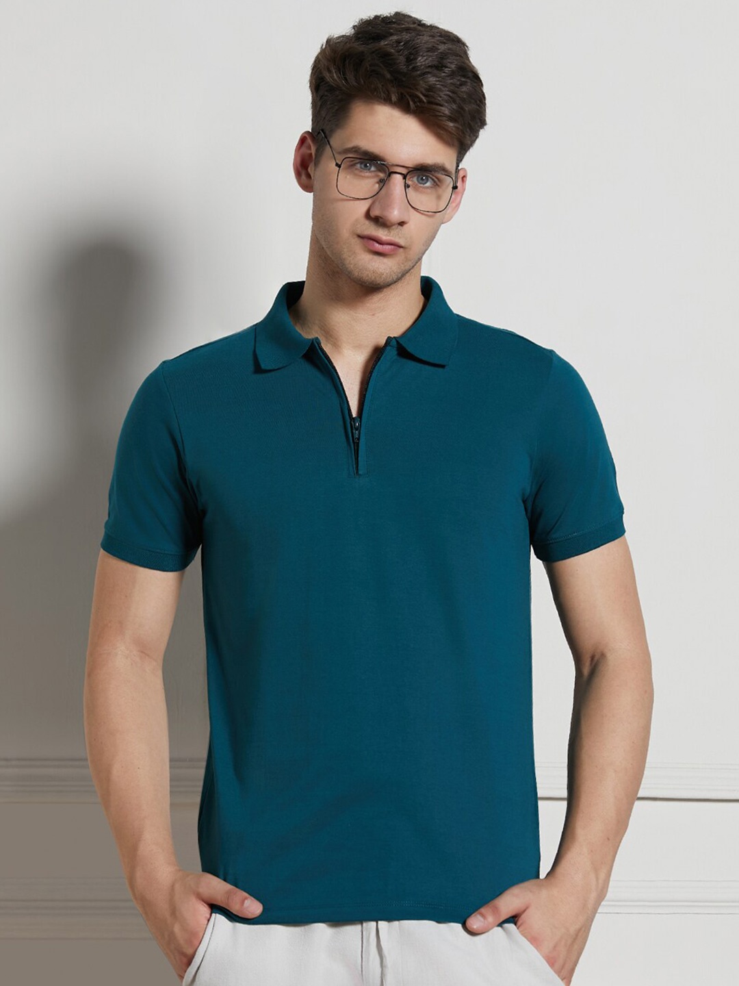 

Dennis Lingo Polo Collar Short Sleeves T-shirt, Teal